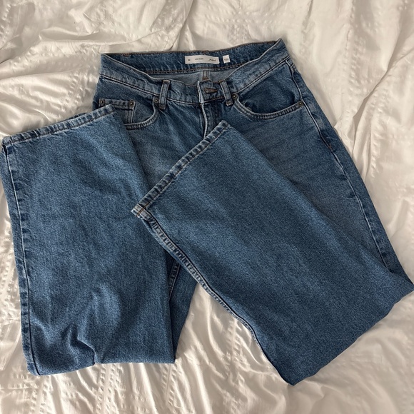 Subdued Low Rise Dark Wash Star Patch Jeans - Picture 1 of 3